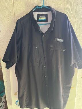 Magellan Outdoors Men's Black Short Sleeve Fishing Shirt - 2XL